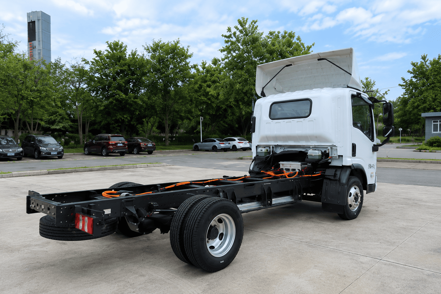 Chen Long L2EV electric truck cab-chassis rear